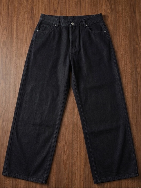 Tommy Hilfiger Denim - Womens Black Wide-Leg Jeans